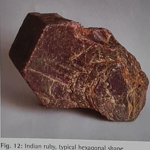 Top!!! *** FAMOUS and featured in my textbook, *** very large ruby crystal from South India, a unique opportunity****