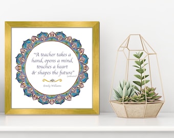 Teacher end of year gift- personalized, Teacher graduation gift, principle gift, educator gift, teacher wall art, teacher thank you gift