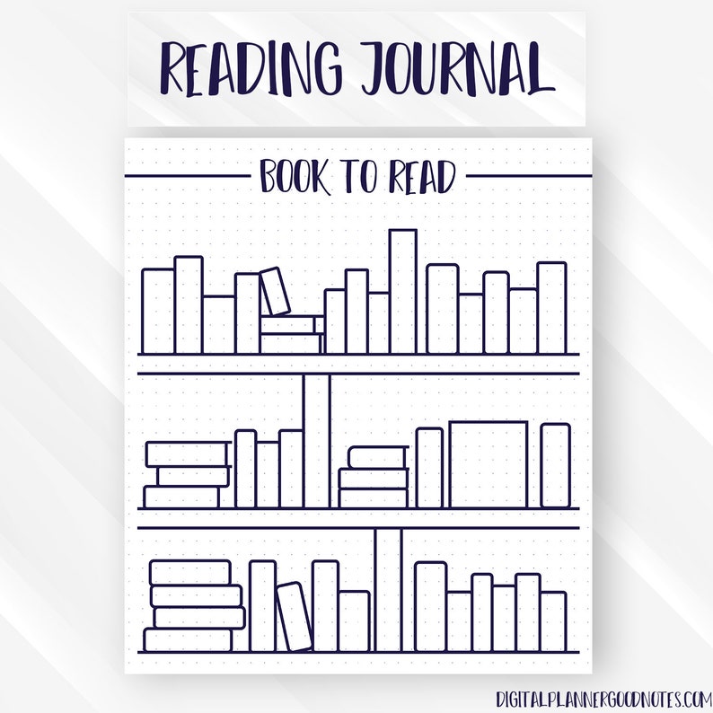 Digital Reading Planner Journal for Goodnotes Notability Etsy