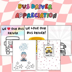 Bus Driver Thank You Card Printable - School Bus Appreciation Gift - Digital Download