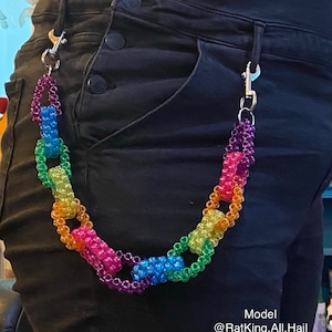 Sparkle Rainbow Kandi Belt Chain