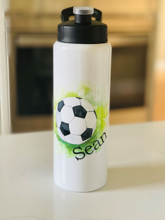 Personalized 24oz Water Bottle Soccer Water Bottle Kids 