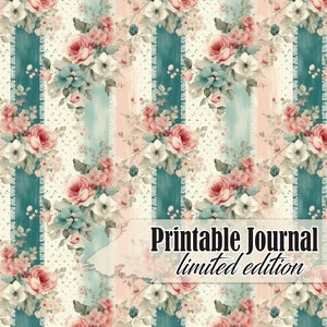 digital shabby Roses Junk Journal Background Papers, limited edition only 350 downloads, Junk Journal Kit, digital Paper Vintage BG Set02
