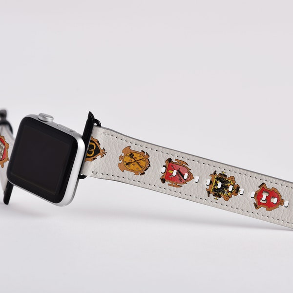 Guild Professions Band for All Apple Watch Models Rose Gold Silver Black Paper Leather 38 42mm Handmade by StefansNatureDesigns