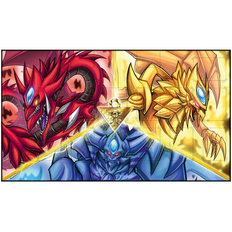 Yugioh Playmat EGYPTIAN GOD CARDS Slifer Ra Obelisk by Etsy