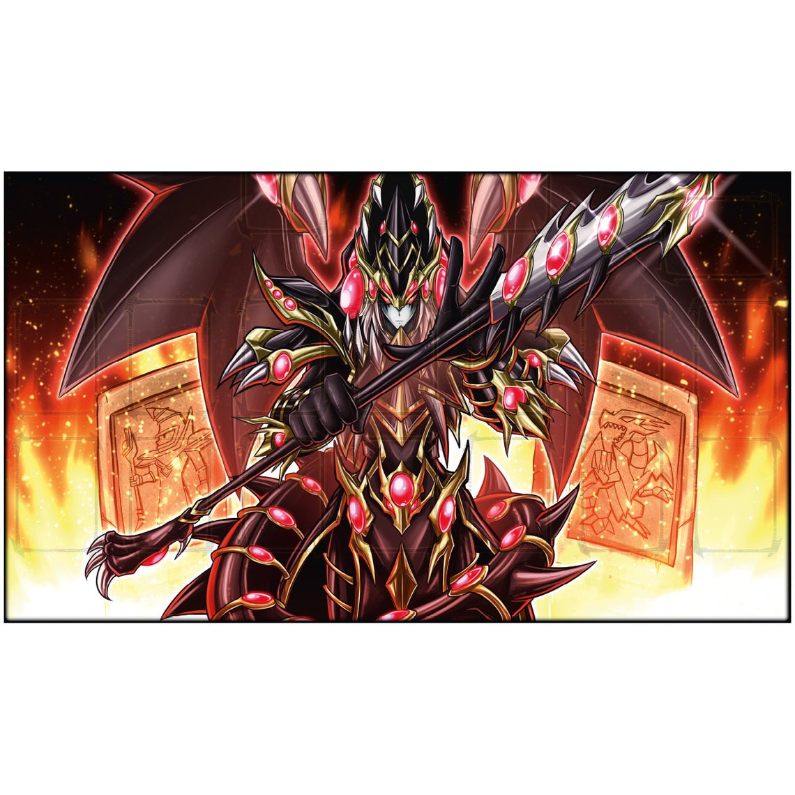 Yugioh Playmat REDEYES DARK DRAGOON Play mat underlay OVP Etsy