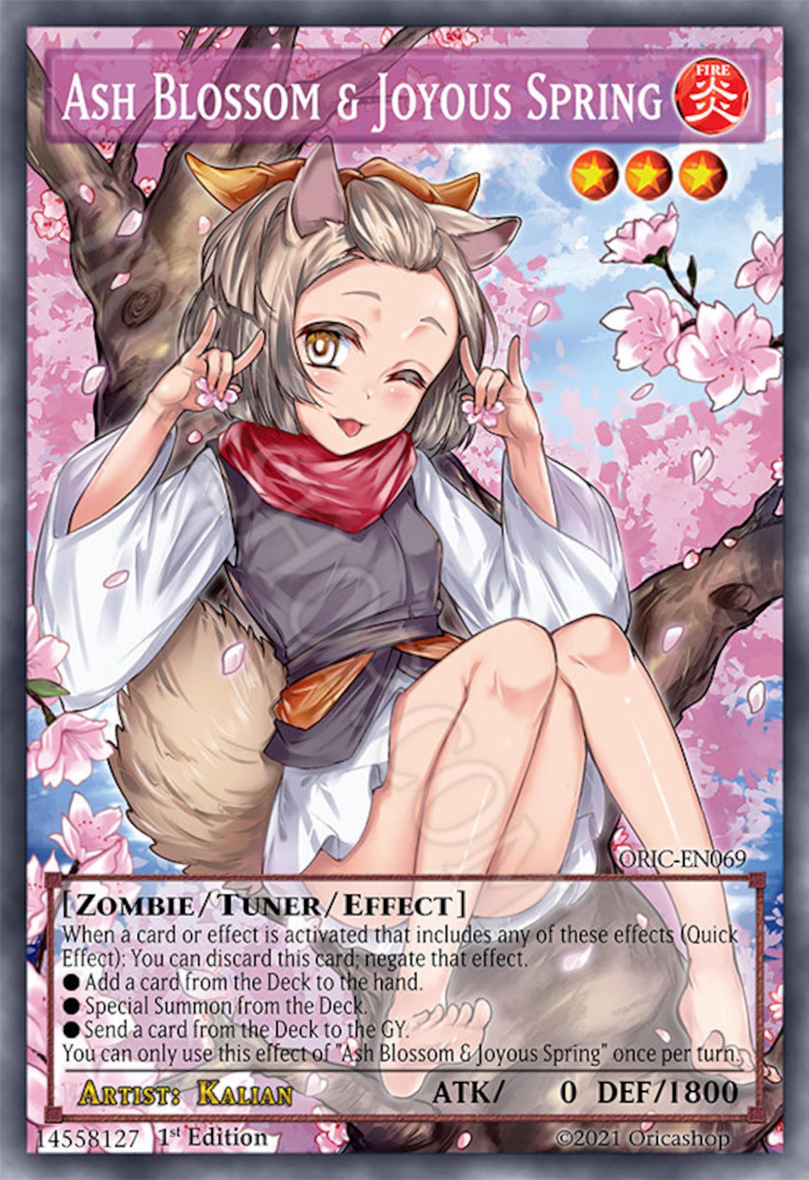 Yugioh ORICA 3x Playset Ash Blossom & Joyous Spring FullArt Etsy