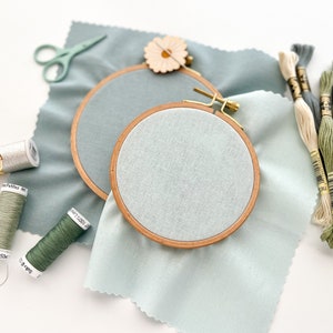 Embroidery Fabric by the Yard, Linen Blend Embroidery Fabric, Cotton