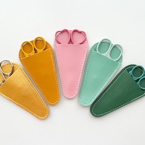 Scissor sheath, leather sheath, small scissors case, embroidery scissors sleeve, scissors cover pouch