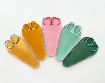 Scissor sheath, leather sheath, small scissors case, embroidery scissors sleeve, scissors cover pouch