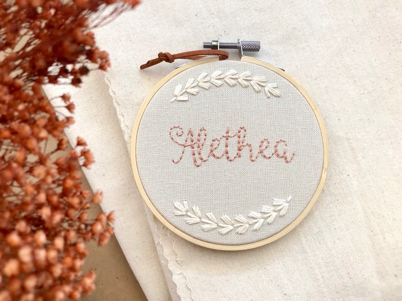 Personalized embroidery hoop/ custom name nursery decor/ baby Etsy