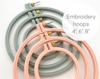 Elovell Embroidery Hoops 6, 7, 8, Plastic Embroidery Hoops, Non-slip  Embroidery Hoops 