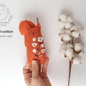 Patrón PDF y videotutorial, patrón de costura de juguete de ardilla, patrón de peluche, patrón de juguete de ardilla hecho a mano, animales de tela suave