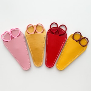 Scissor sheath, leather sheath, small scissors case, embroidery scissors sleeve, scissors cover pouch