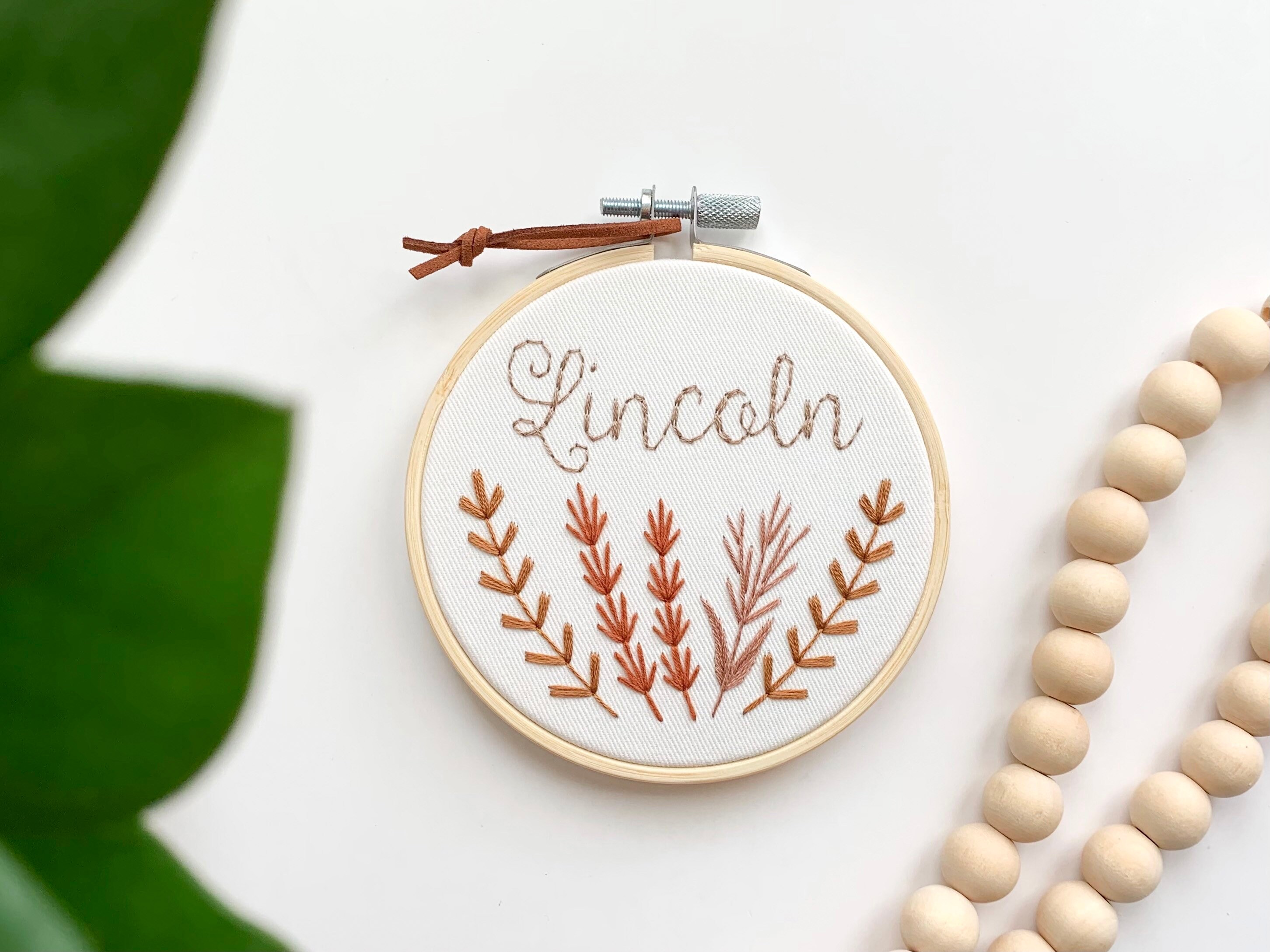 Cerceau de Broderie Personnalisé, Nom Personnalisé Décor Crèche, Crèche Boho, Faire-Part Naissance B