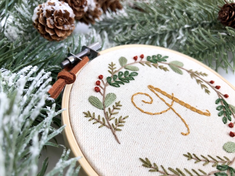 Initial Embroidery Pattern Personalized Embroidery Pattern Etsy