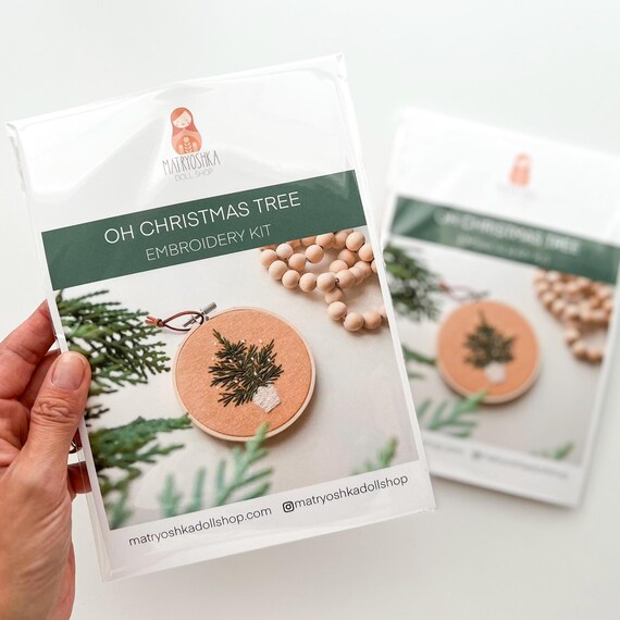 Zankie Kits De Broderie À La Main De Noël - Broderie De Noël | Kit De Démarrage De Broderie De Noël Avec Motif/kit De F D'aiguilles Et Instructions