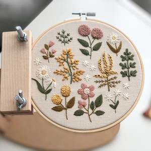 Vintage Wildflowers Embroidery Kit floral hand embroidery kit image 6
