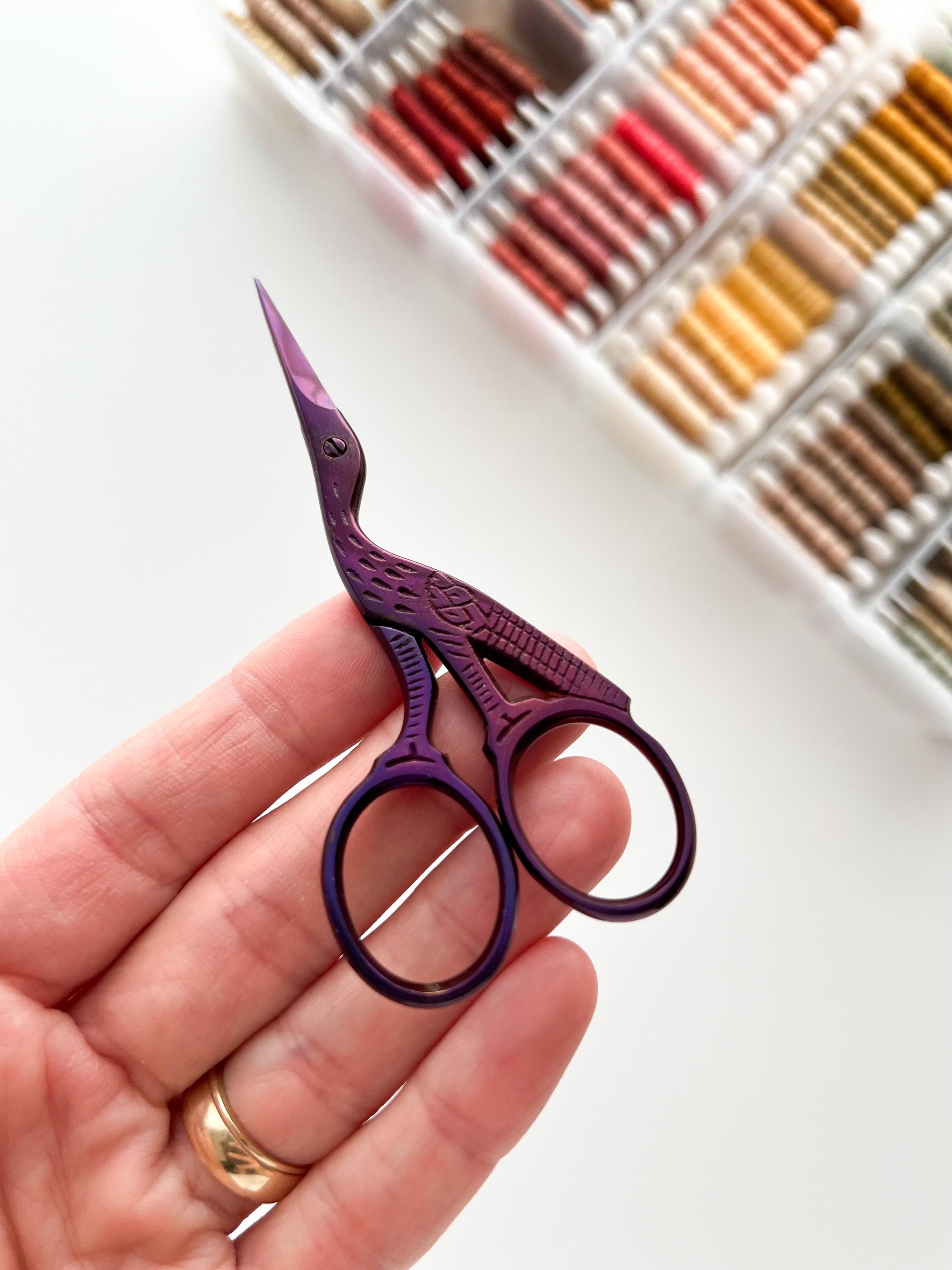 Milward Rose Gold Stork Embroidery Scissors