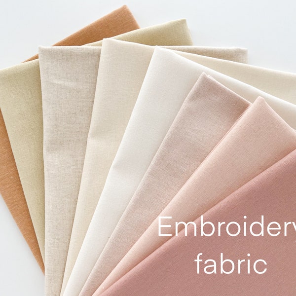 Embroidery fabric by the yard, linen blend embroidery fabric, cotton-linen fabric, embroidery cloth, linen Essex