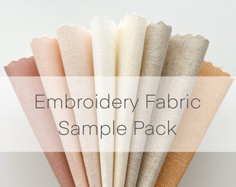 Sample Pack, embroidery fabric, embroidery linen, fabric bundle, linen Essex fabric, cotton linen fabric