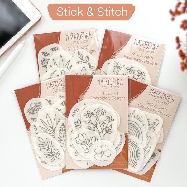 Stick and Stitch embroidery, stick and stitch patterns, water soluble embroidery designs, wash away embroidery patterns