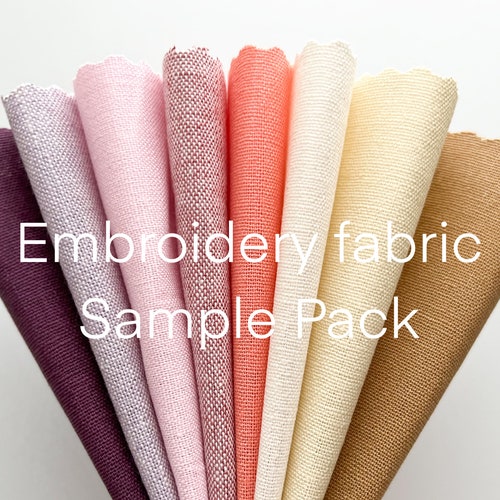 Sample Pack Embroidery Fabric Linen Fabric for Embroidery Etsy