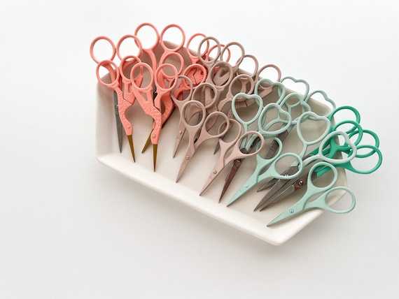 Ombre Scissors With Sheath, Beautiful Soft Color Small Scissors