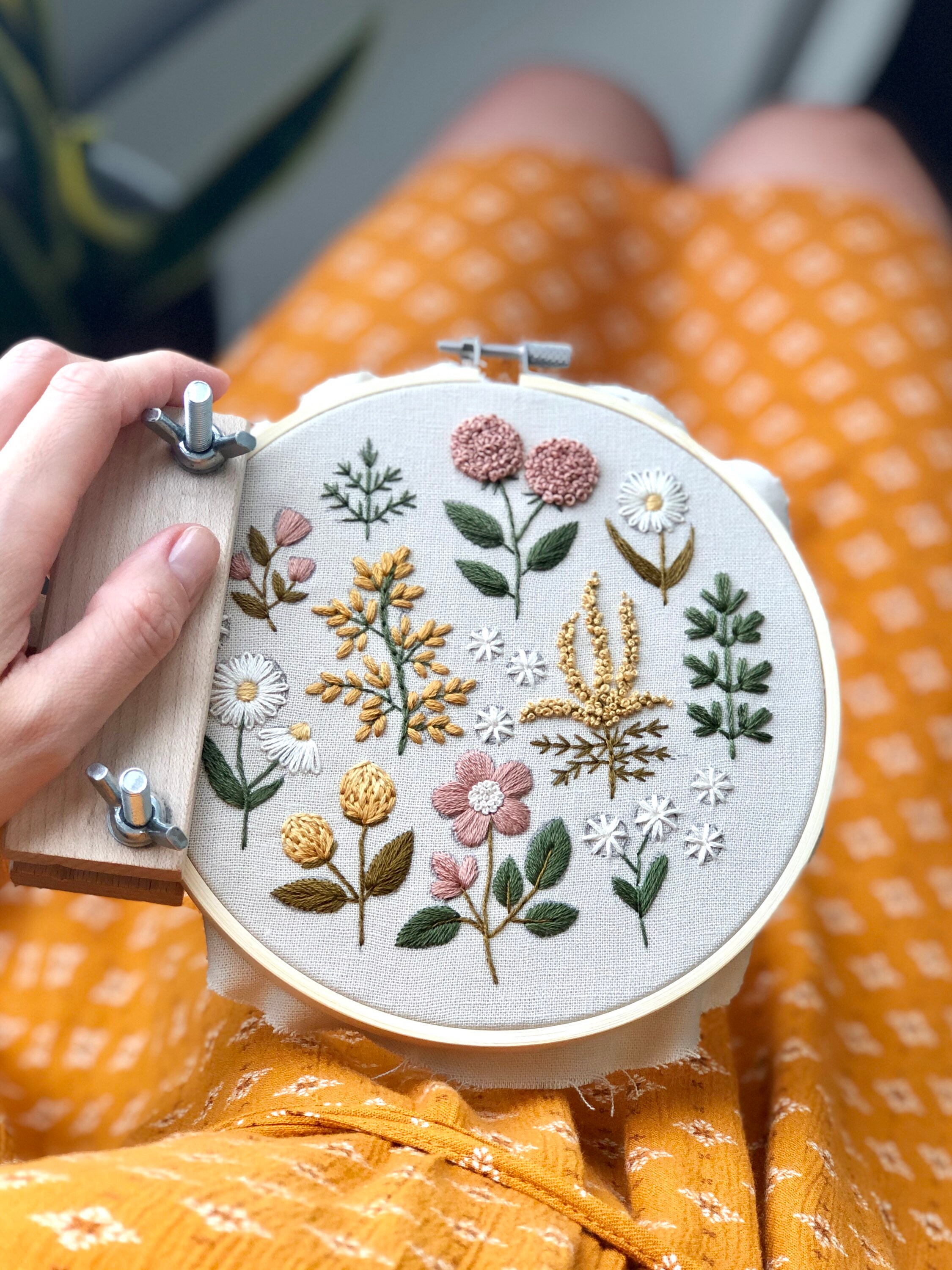 Vintage Wildflowers Embroidery Kit floral hand embroidery kit Etsy