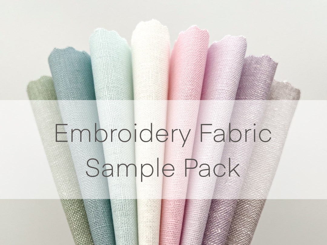 Sample Pack, Embroidery Fabric, Linen Fabric for Embroidery, Fabric