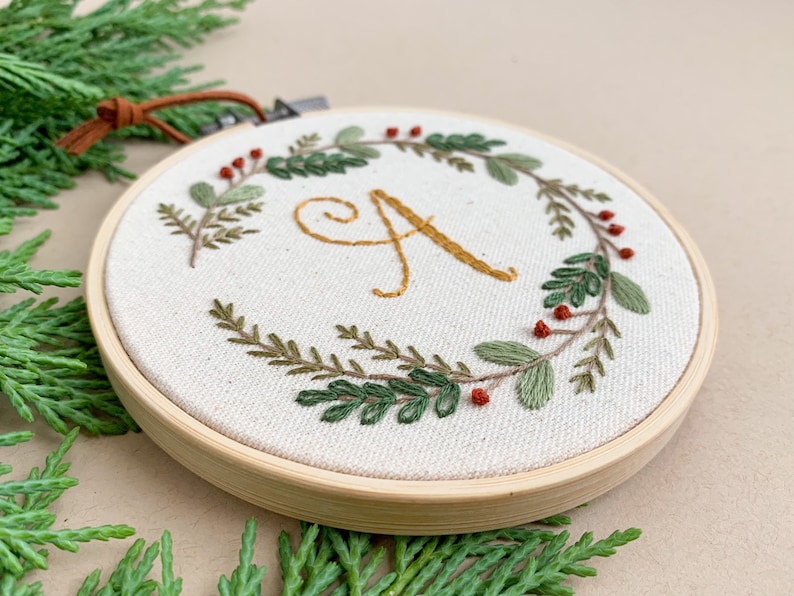 Initial Embroidery Pattern Personalized Embroidery Pattern Etsy