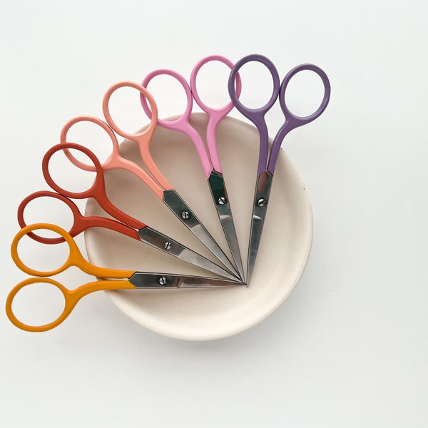 Modern embroidery scissors, matte pastel scissors, small needlecraft scissors, cross stitch scissors
