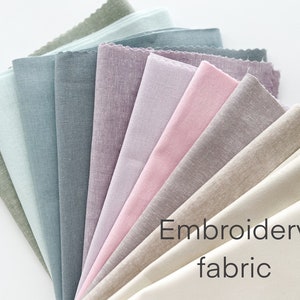 Embroidery fabric by half yard, linen blend embroidery fabric, cotton-linen fabric, embroidery cloth, linen Essex