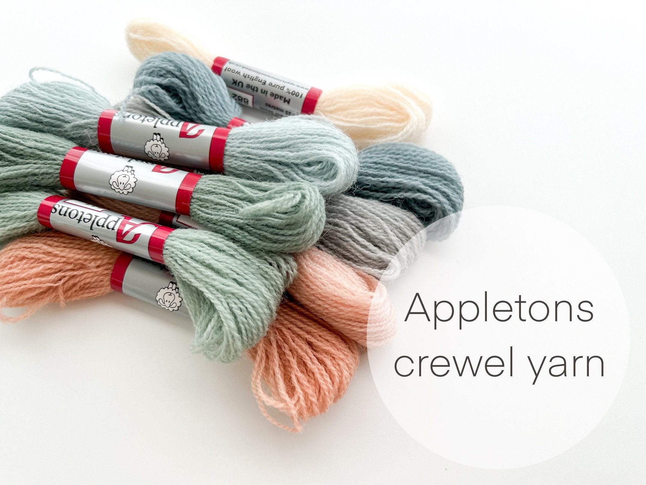 Appletons Crewel Wool Yarn, Hand Embroidery Yarn Bundle, 100% Wool