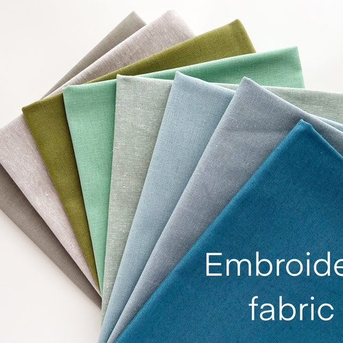 Embroidery Fabric by the Yard Linen Blend Embroidery Fabric Etsy