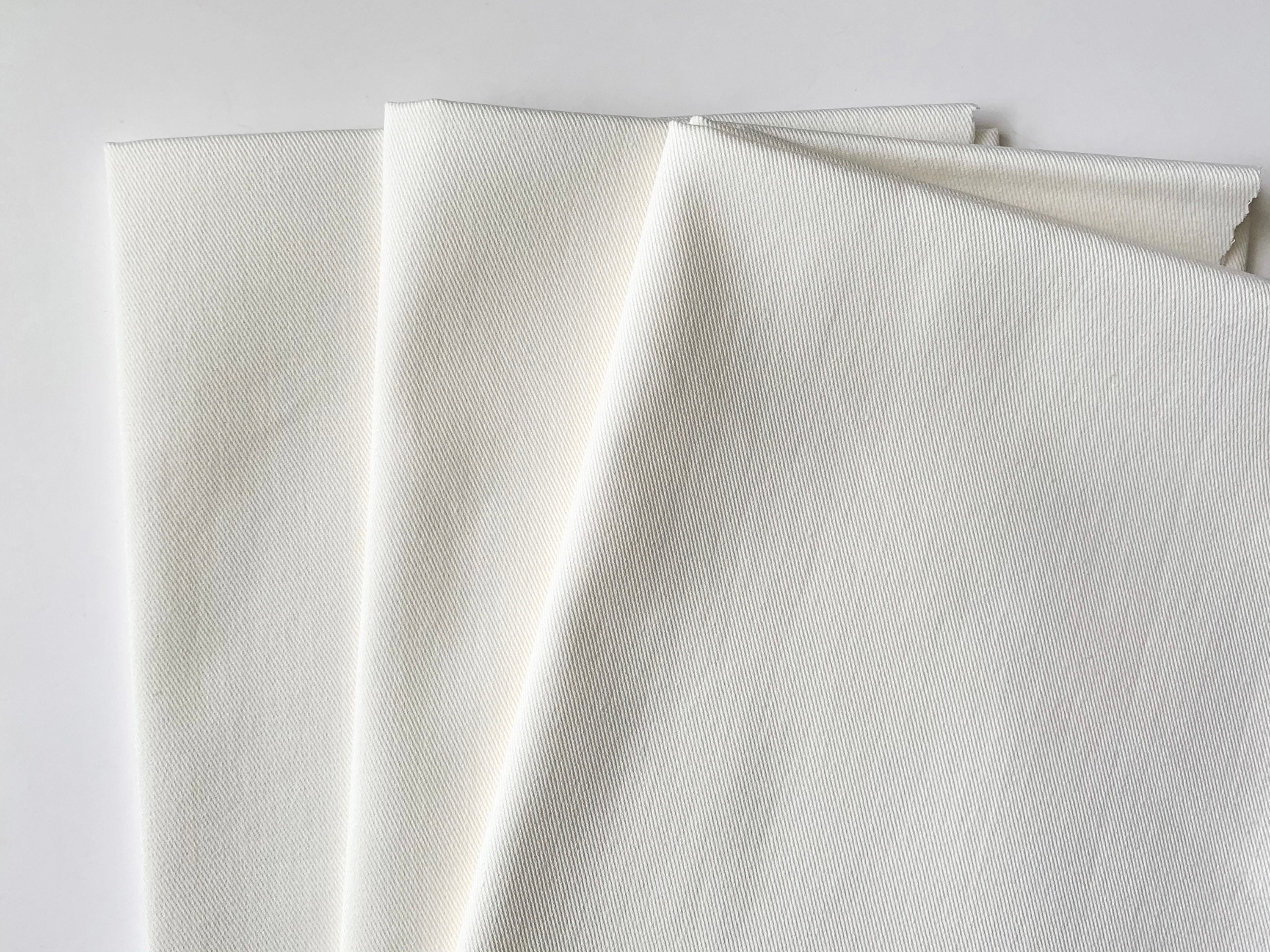 Cotton twill fabric by the yard 100 white cotton twill Etsy