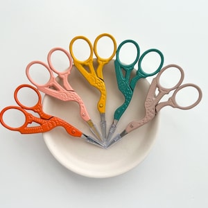 Stork Embroidery Scissors: Stainless Steel Bird Scissors for Needlework