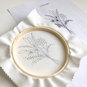 Modèle de broderie bouquet de fleurs séchées, modèle pdf, modèle de broderie pour débutants pdf, modèle de point de croix de fleurs pour débutants image 5