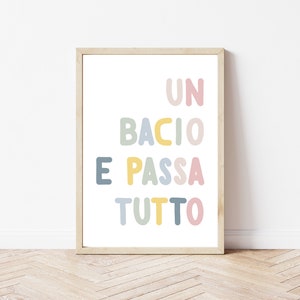 Stampa artistica, scritta per camera bambini, illustrazione digitale originale