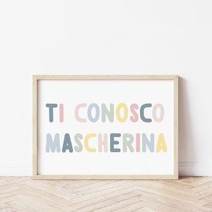 Stampa per cameretta bimbo, scritta disegnata a mano colori pastello