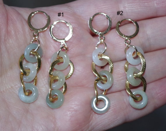 Jadeite Green Jade Focal Point Interlock Circular… - image 9