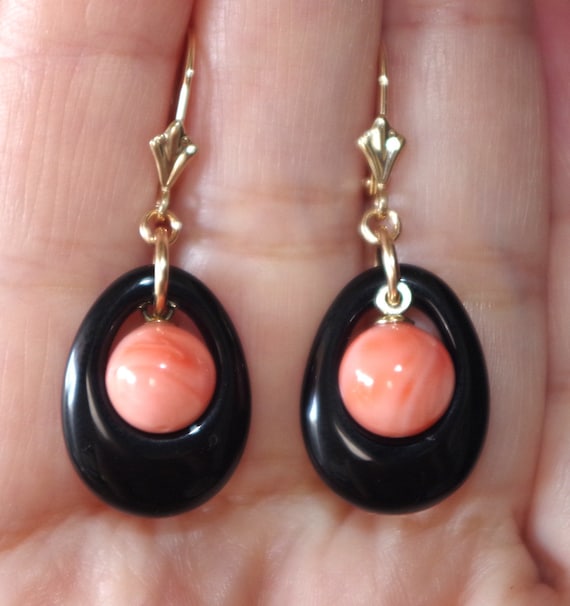 14k angel hoops - Gem