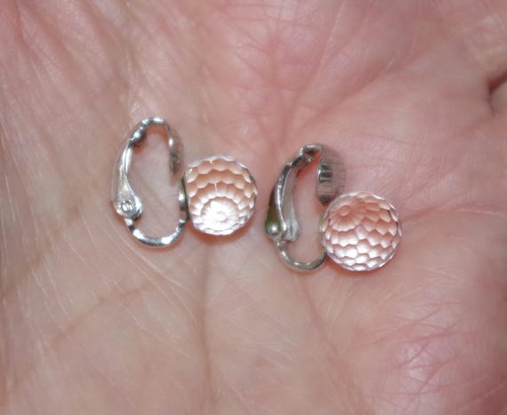 Retro Rainbow Disco Ball Clip On Earrings: Stainless Steel View 2