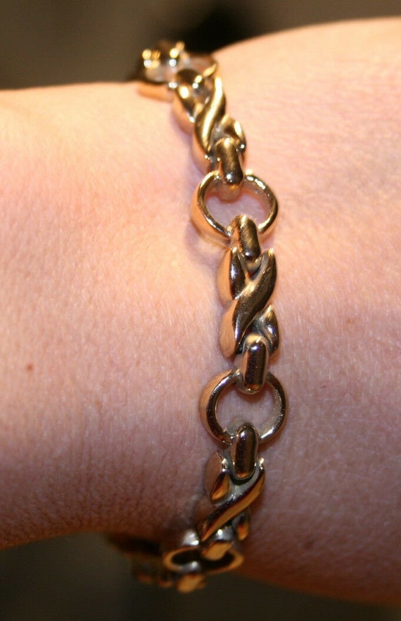 Shiny Double Link Bracelet Stunning Designer Look 