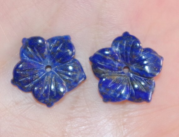 Boucles D'oreilles Dormeuses En Lapis-lazuli Véritable D'Afghanistan Avec Perle - Neuf Avec étiquettes