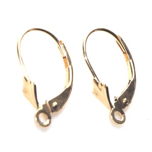 14K Gold Filled Lever Backs: Earring Making Supplies, 17mm