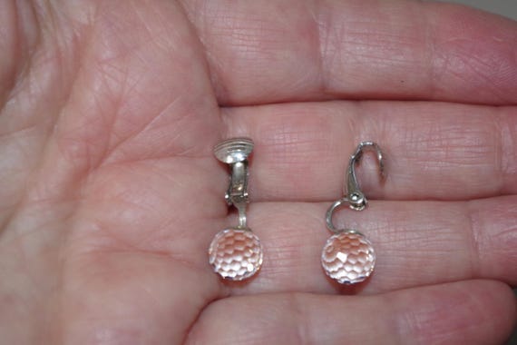 Retro Rainbow Disco Ball Clip On Earrings: Stainless Steel View 3