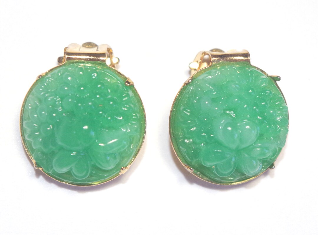 Ruth bader ginsburg green jade earrings discount