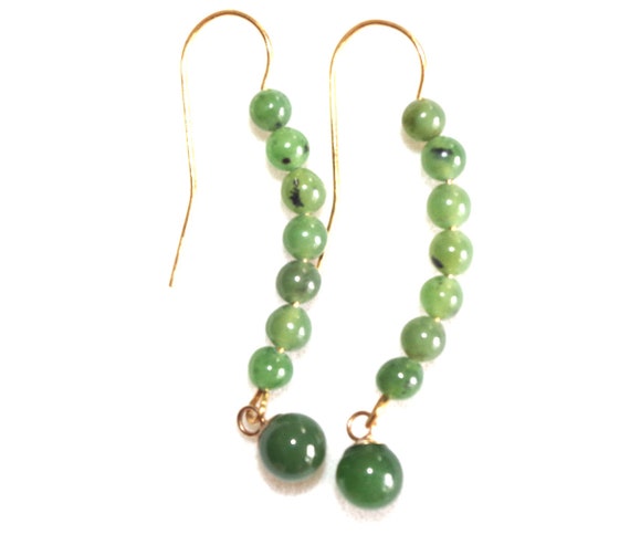 Orecchini Pendenti In Argento Sterling .925 Con Giada Verde Tinta E Marcasite: Stile Asiatico Vintage, Regalo Donna