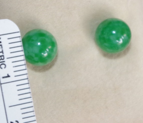 Genuine 14K Gold Filled Green Jadeite Jade 8MM Ro… - image 7